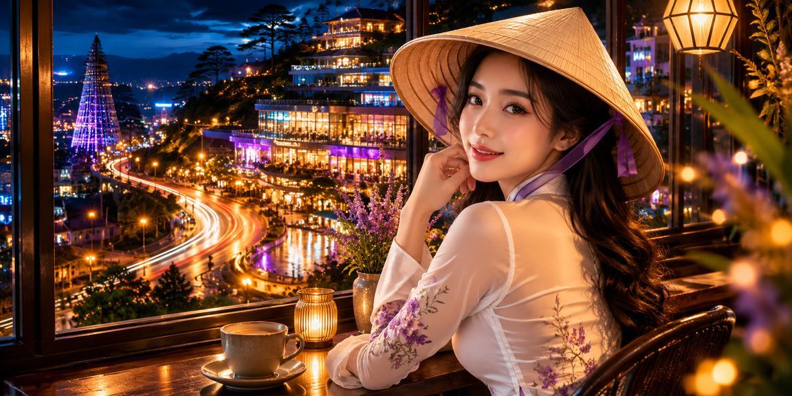 Cảnh giải trí buổi tối tại Đà Lạt với người dùng trải nghiệm nền tảng cá cược 95win trên thiết bị di động