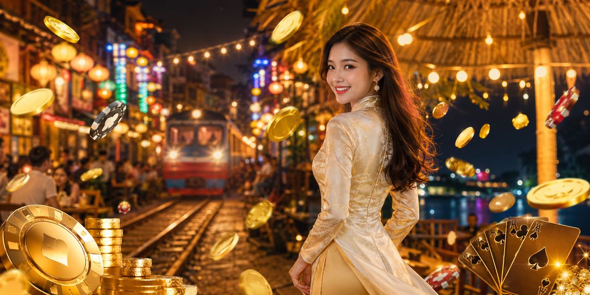 Phụ nữ mặc áo dài truyền thống Hà Nội bên cạnh màn hình theo dõi kết quả thể thao