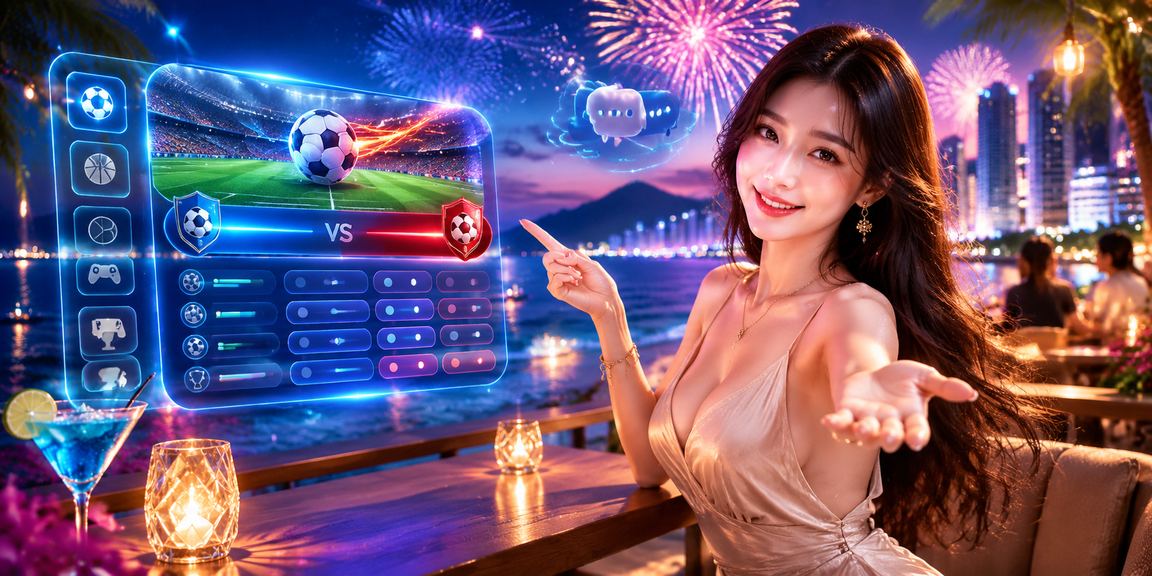 Khung cảnh bãi biển Nha Trang khi người dùng theo dõi kết quả cá cược và thanh toán trên điện thoại